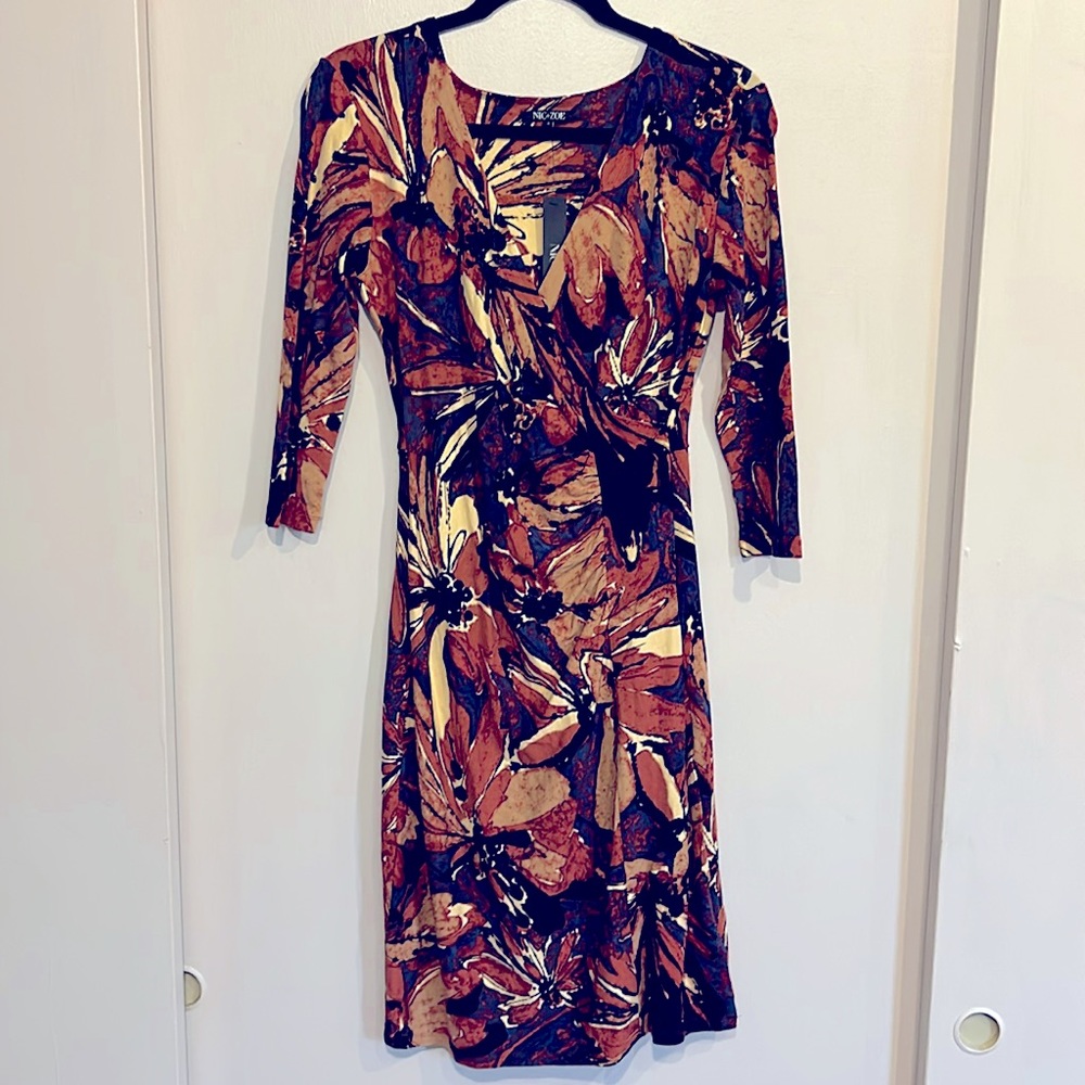 NIC+ZOE floral wrap style dress